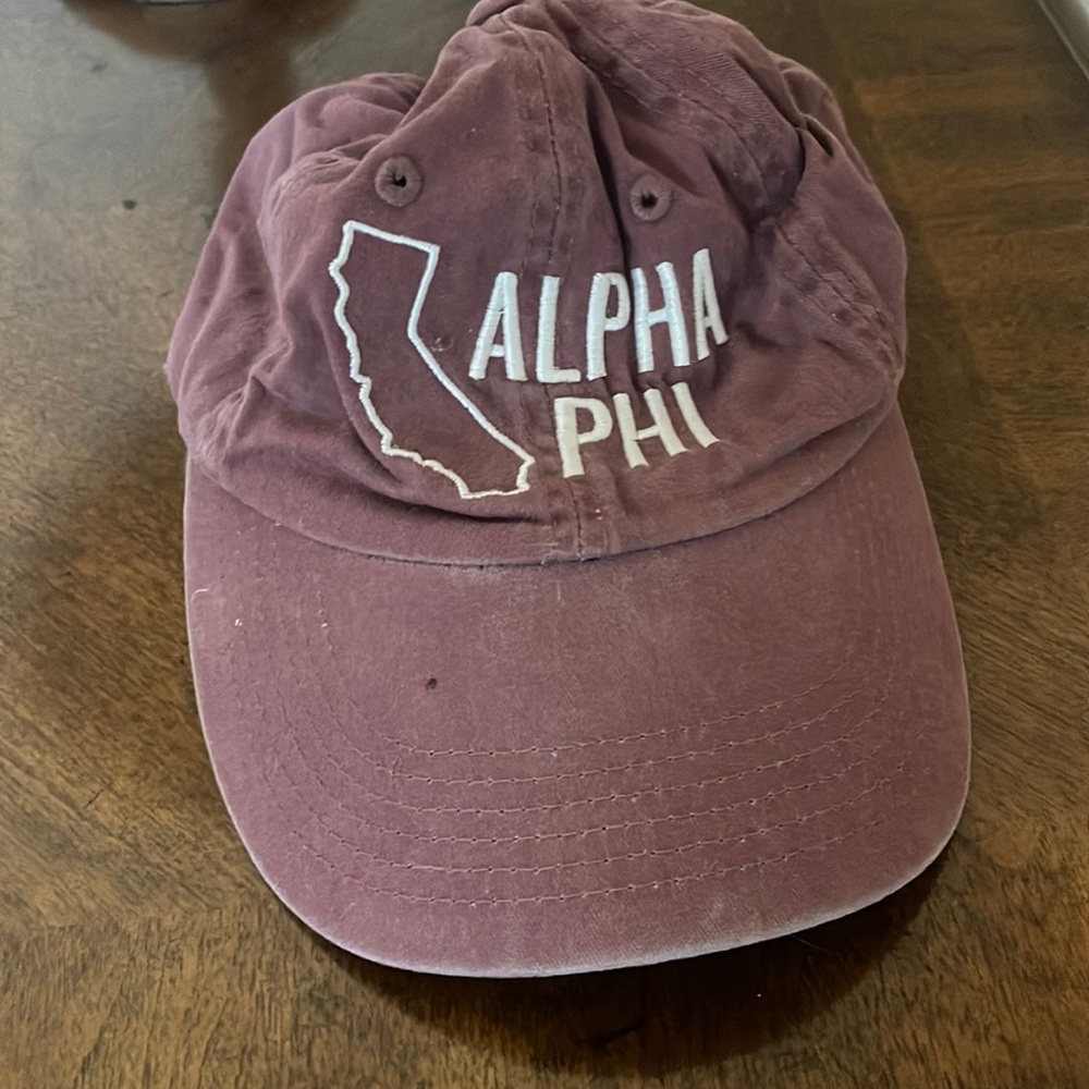 Alpha Phi California Embroidered Hat - Maroon